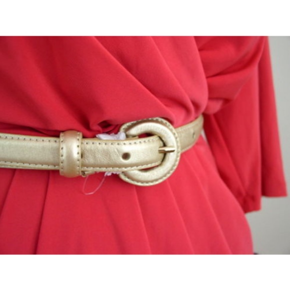 Lauren by Ralph Lauren Coral Belted Dress Sz 14W - Picture 7 of 8
